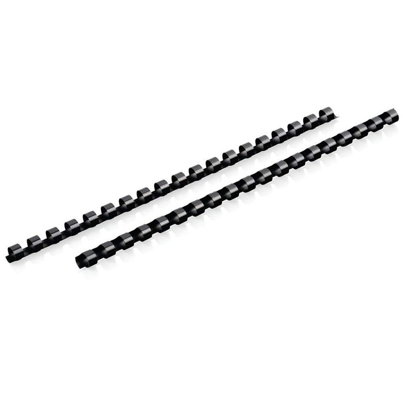 Mead CombBind Binding Spines/Spirals/Coils/Combs, 3/8", 55 Sheet Capacity, Black, 125 Pack (4000132) - Image 1
